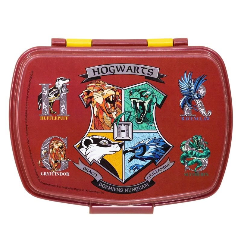 Harry Potter 2 teiliger Set Lunchbox mit Trinkbecher - WS-Trend.de Hogwarts teiliges Lunch - Brotdose Strohhalm