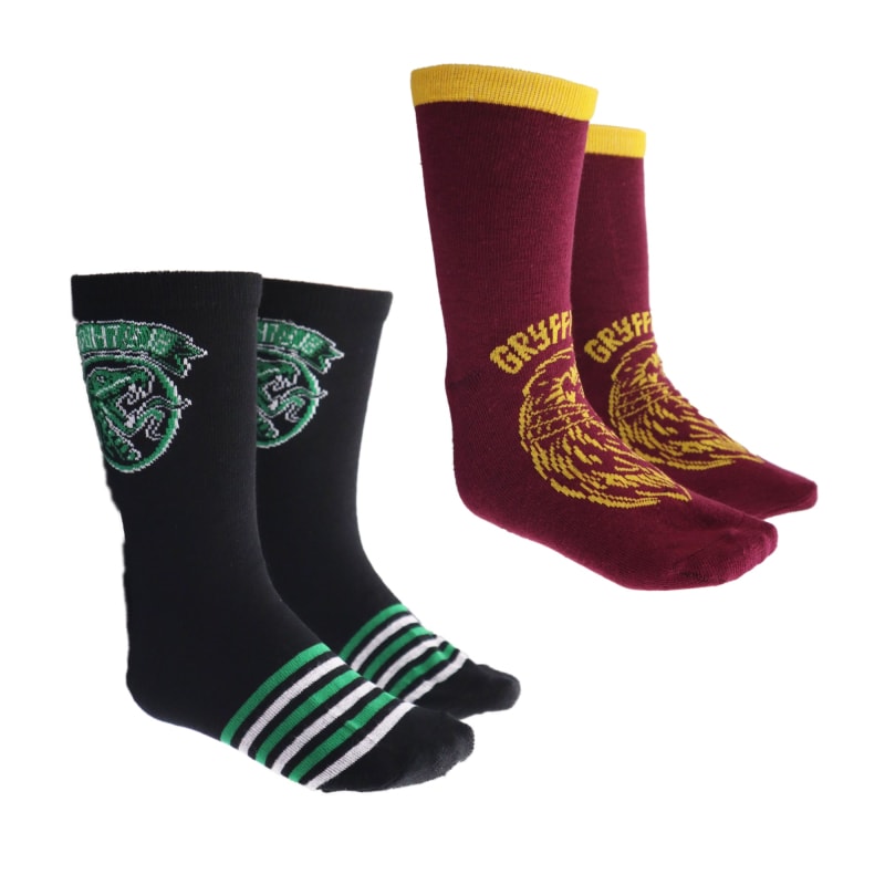 Harry Potter Gryffindor Slytherin Sneaker Kinder Socken 2er Pack - WS-Trend.de 27 - 38 Unisex