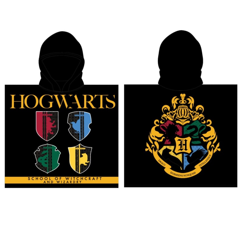 Harry Potter Hogwarts Kinder Badeponcho - WS-Trend.de Mikrofaser Poncho Badetuch Strandtuch 55x110 cm