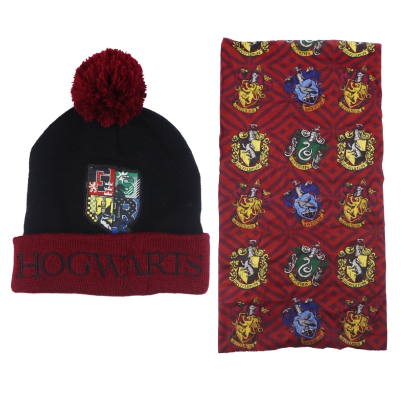 Harry Potter Hogwarts Kinder Jugend Winter Set - WS-Trend.de Mütze plus Snood Schaal 54 56