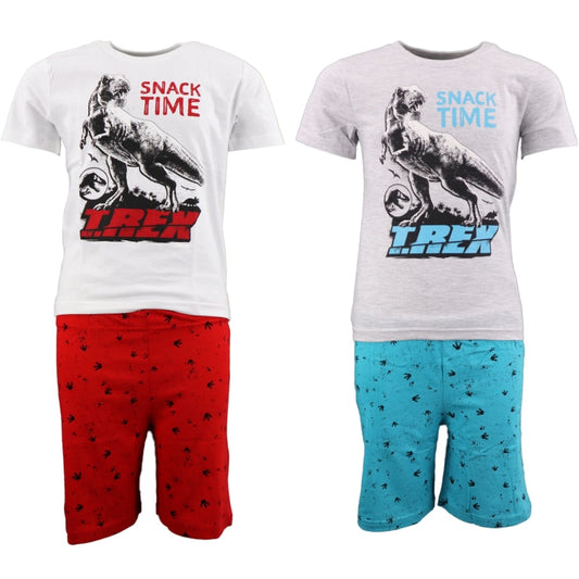 Jurassic World T-Rex Kinder Schlafanzug Pyjama - WS-Trend.de Jungen 98-128 Baumwolle