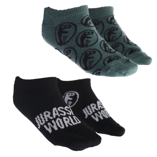 Jurassic World T-Rex lange Kinder kurze Socken 2er Pack - WS-Trend.de Gr. 27 bis 38 für Jungen