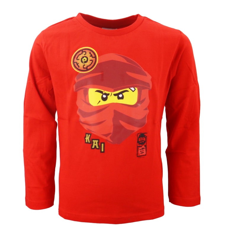 LEGO® Ninjago Kai Kinder langarm Shirt - WS-Trend.de Nijago Jungen Gr. 98-128 Baumwolle Rot
