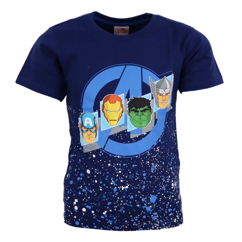 Marvel Avengers Kunder kurzarm T-Shirt - WS-Trend.de Kinder Weiß Blau 104-134 Baumwolle für Jungen