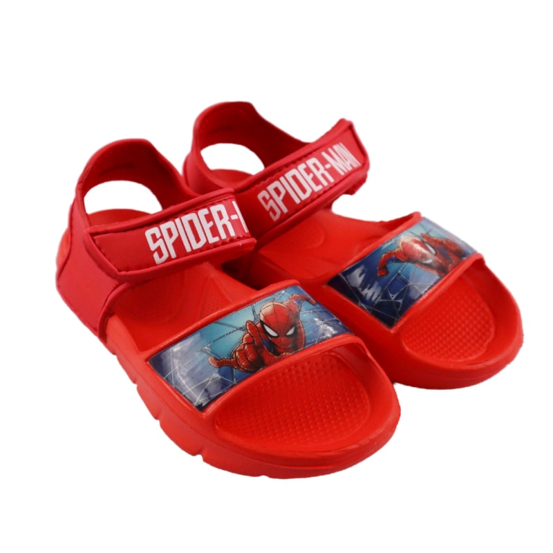 Marvel Spiderman Kinder Sandalen - Badeschuhe Latschen Hausschuhe Rot Blau  Klett – WS-Trend