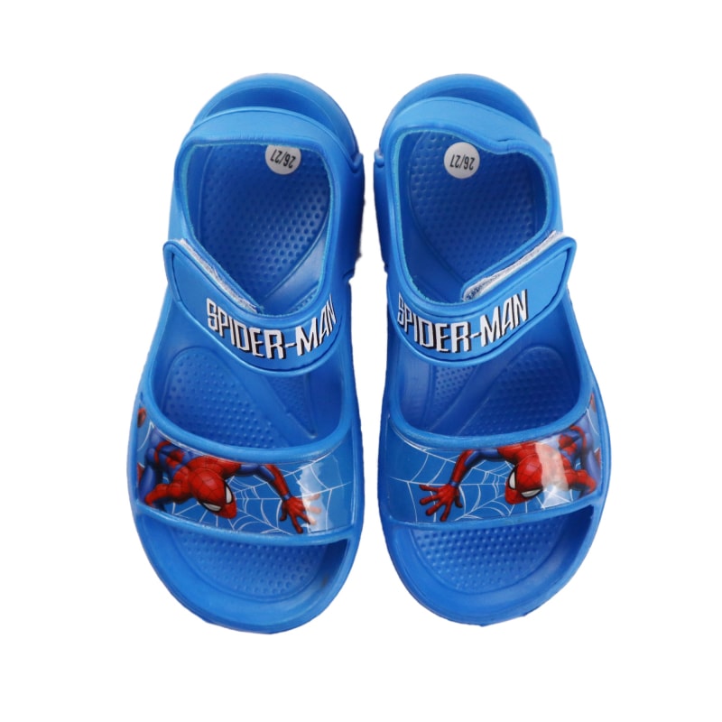 Marvel Spiderman Kinder Sandalen mit Klett - WS-Trend.de - Badeschuhe Latschen Hausschuhe Rot Blau
