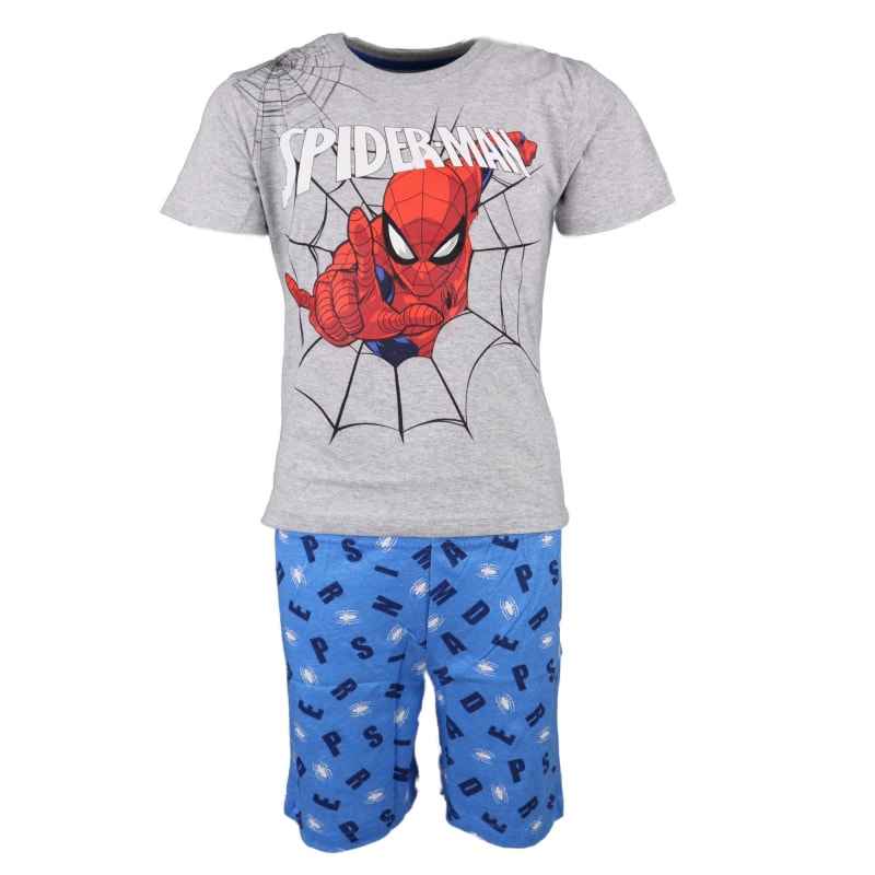 Marvel Spiderman Kinder Schlafanzug Pyjama kurz - WS-Trend.de Baumwolle Blau Rot 104-134