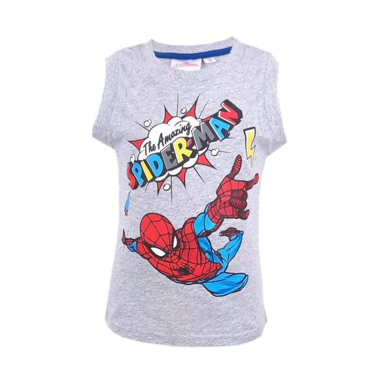 Marvel Spiderman ärmelloses T-Shirt Grau - WS-Trend.de The Amazing Kinder Jungen Baumwolle