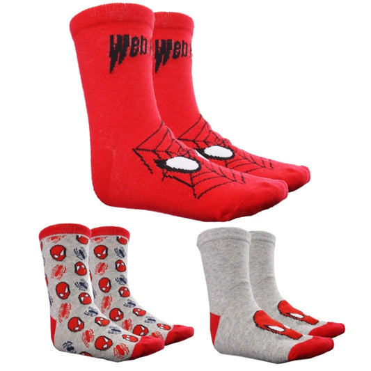 Marvel Spiderman Sneaker Socken 3er Pack - WS-Trend.de Kinder Gr. 23 bis 34 für Jungen