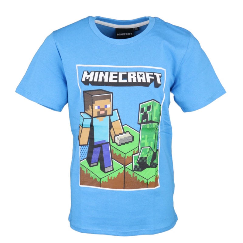 Minecraft Steve und Creeper kurzarm T-Shirt - WS-Trend.de