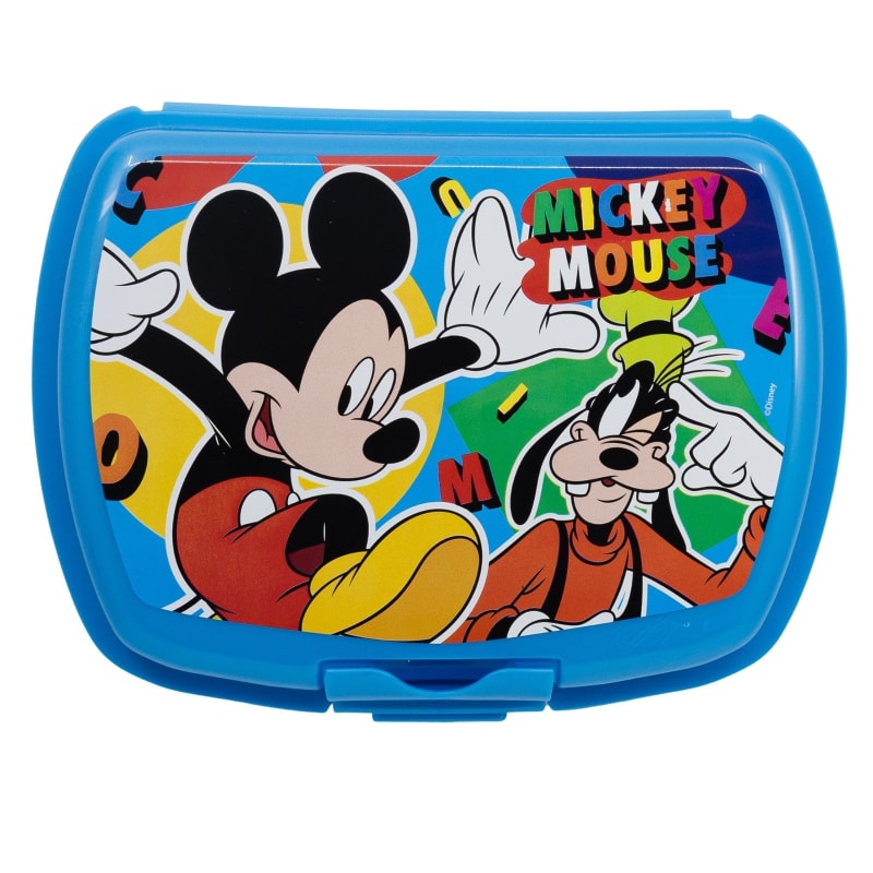 Mickey Maus 4 teiliges Set Lunchbox mit Trinkbecher und Besteck - WS-Trend.de