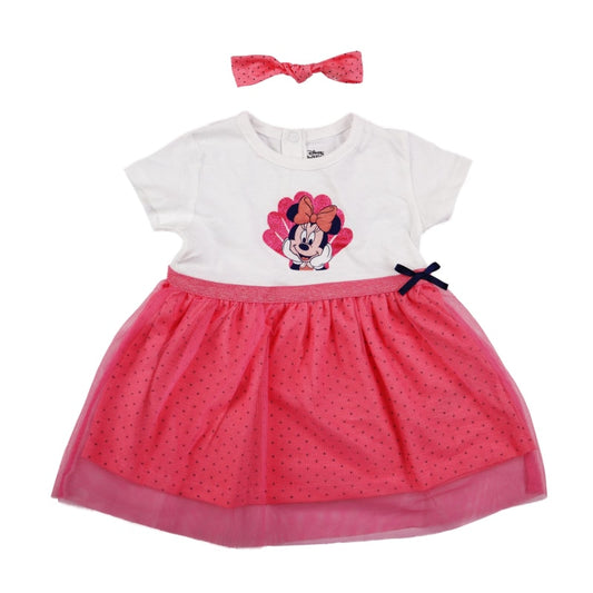 Disney Minnie Maus Baby Kleinkind Tüllkleid Sommerkleid - WS-Trend.de mit Haarband 62-86