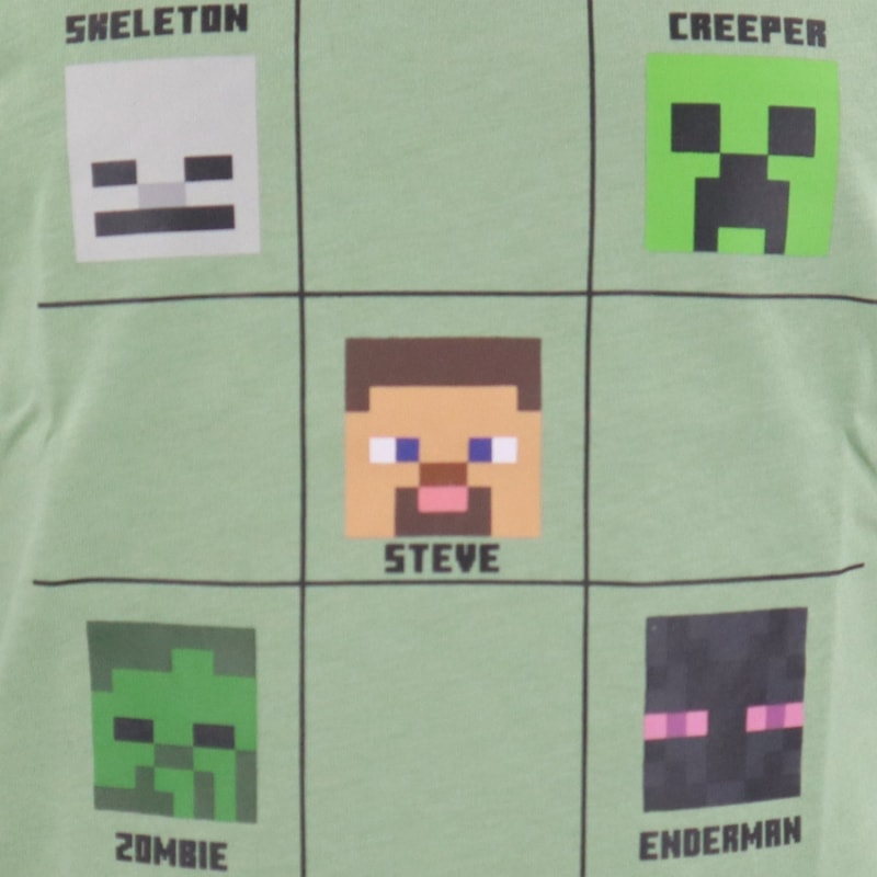 Minecraft Creeper Kinder kurzarm T-Shirt - WS-Trend.de Steve Kleidung Jungen Grün