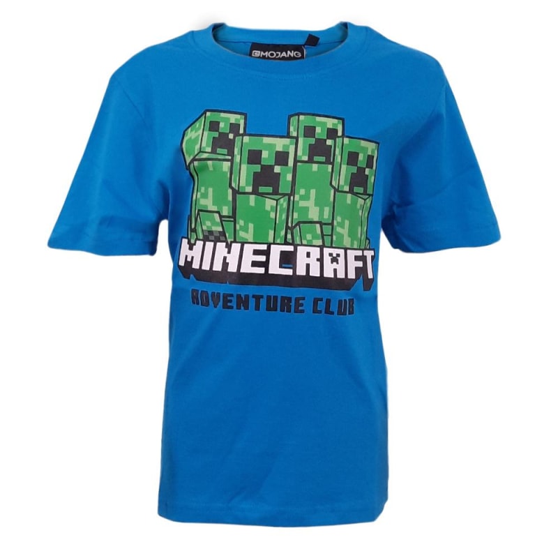 Minecraft Creeper Kinder Kurzarm T-Shirt Baumwolle - Größe 110 bis 146 - WS-Trend.de Kleidung für Jungen