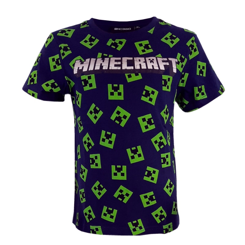 Minecraft Kurzarm T-Shirt Baumwolle - Größe 116 bis 152 cm - WS-Trend.de Kinder Kleidung Jungen - Black