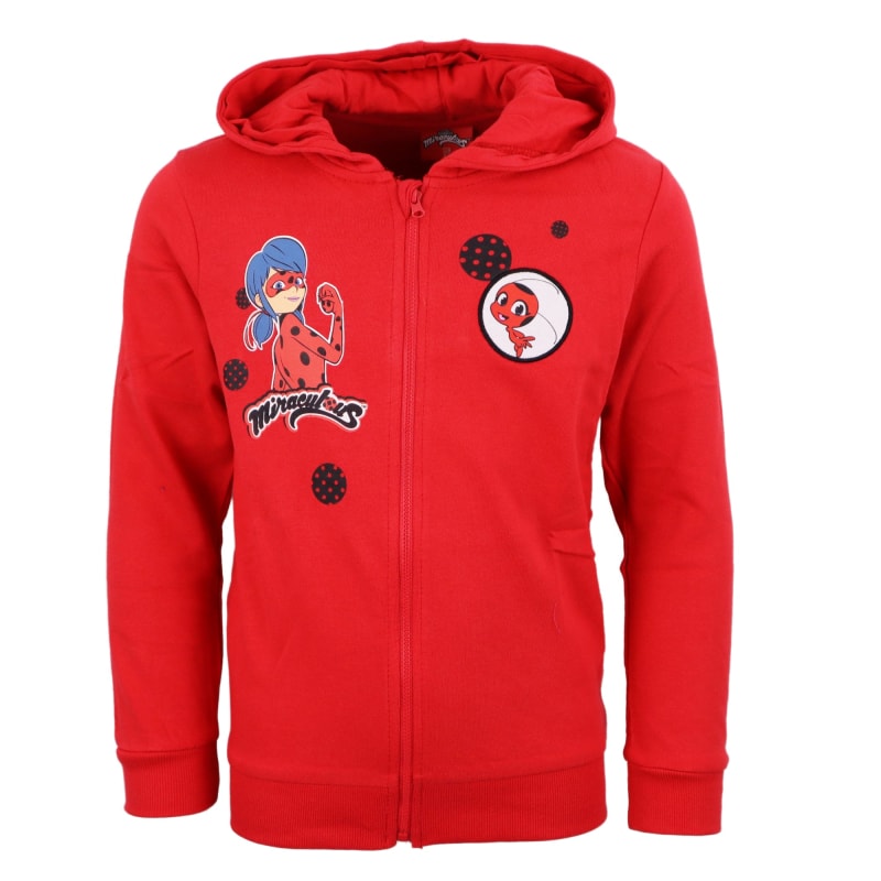 Miraculous Ladybug Kinder Kapuzen Hoodie - WS-Trend.de Fleece Pullover Sweater Rot 110 -140