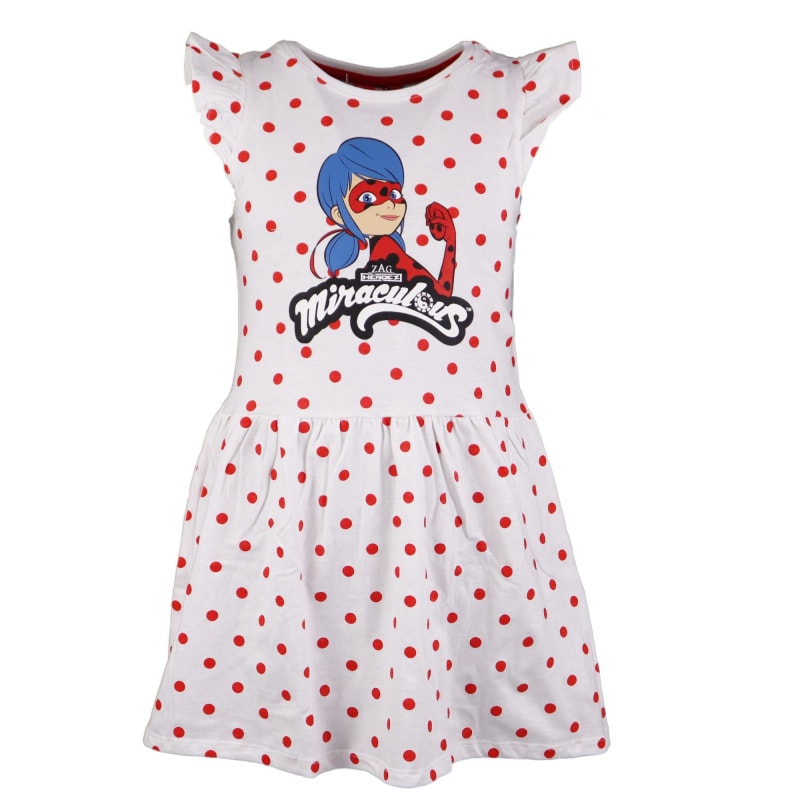 Miraculous Ladybug Kinder Sommer Kleid - WS-Trend.de Punkte Mädchen Sommerkleid 110-140 Baumwolle