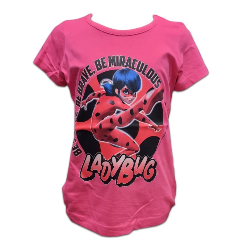 Miraculous Ladybug T-Shirt - 116 bis 152 - WS-Trend.de Kinder - Grau Pink Schwarz 116-152 Baumwolle