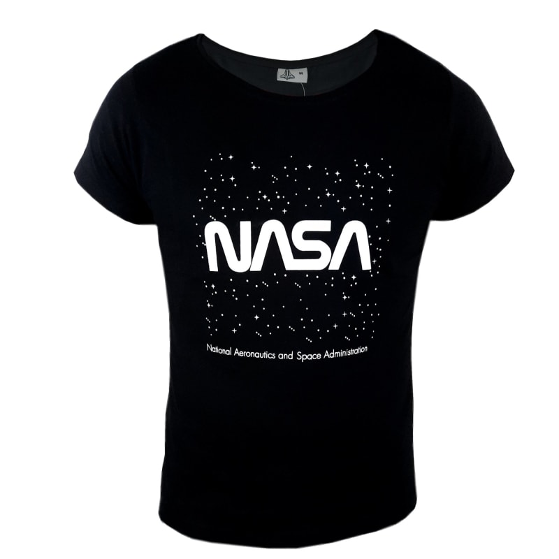 NASA Space Center Damen T-Shirt Schwarz - Größe S - XL - WS-Trend.de - bis 100% Baumwolle