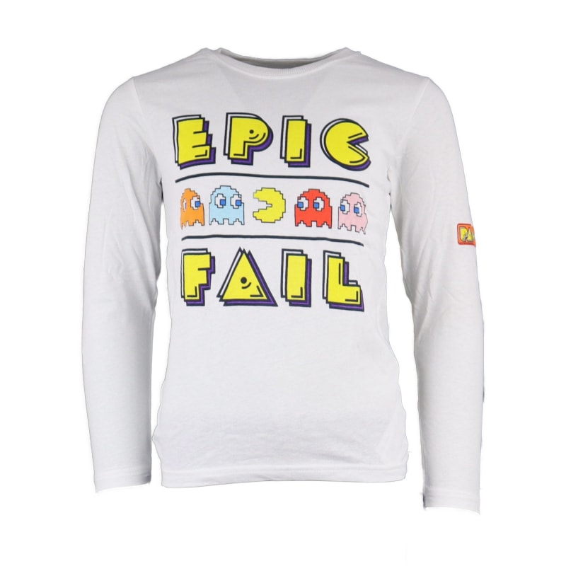 Pacman Epic Fail Kinder lang Pyjama Schlafanzug - WS-Trend.de 128 - 158 Weiß Blau Baumwolle