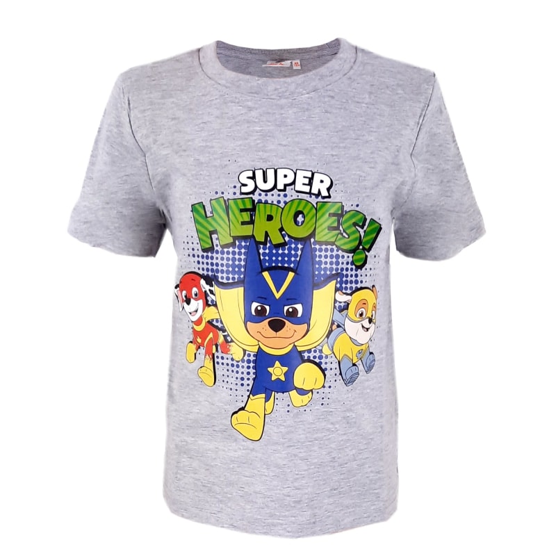 Paw Patrol Super Heroes Kinder T-Shirt Grau - WS-Trend.de Chase Marshall - für Jungen 98-128