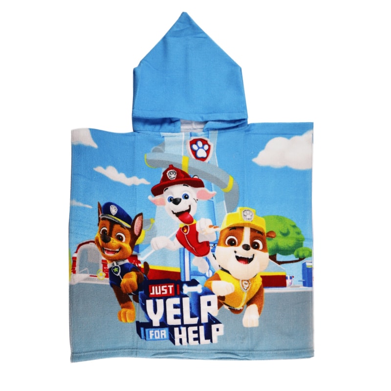 Paw Patrol Chase Kinder Badeponcho - WS-Trend.de PAW Jungen Mikrofaser Poncho Badetuch 55x110 cm