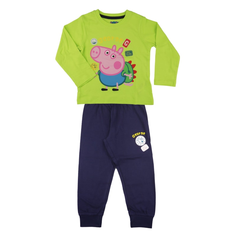 Peppa Pig George Kinder Schlafanzug Pyjama lang - WS-Trend.de Wutz Gorge 92 -116 Baumwolle