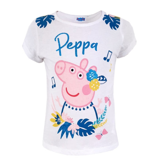 Peppa Wutz Kinder T-Shirt Weiß Baumwolle Gr. 98 -116 - WS-Trend.de Pig Mädchen 92 bis 116 baumwolle