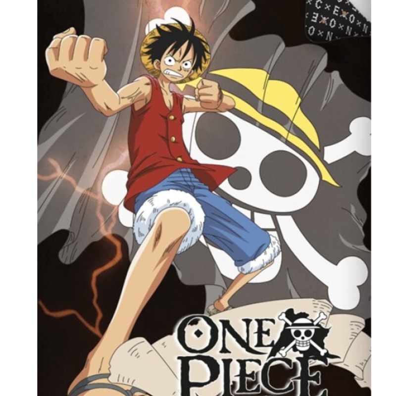 One Piece Kinder Bettwäsche Set - WS-Trend.de Anime Luffy Mikrofaser 2tlg 135/140x200 63x63 cm