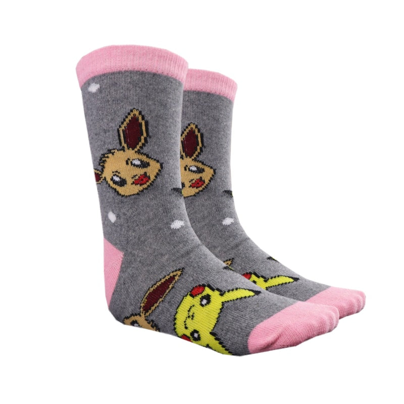 Pokemon Pikachu Evoli Socken 3-er Pack - WS-Trend.de Mädchen gestreift 3er Gr. 23 bis 34