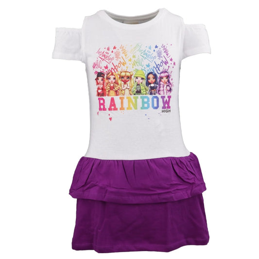 Rainbow High Sommerkleid Kinder Kleid - WS-Trend.de Mädchen kurzes 104 -134 Baumwolle