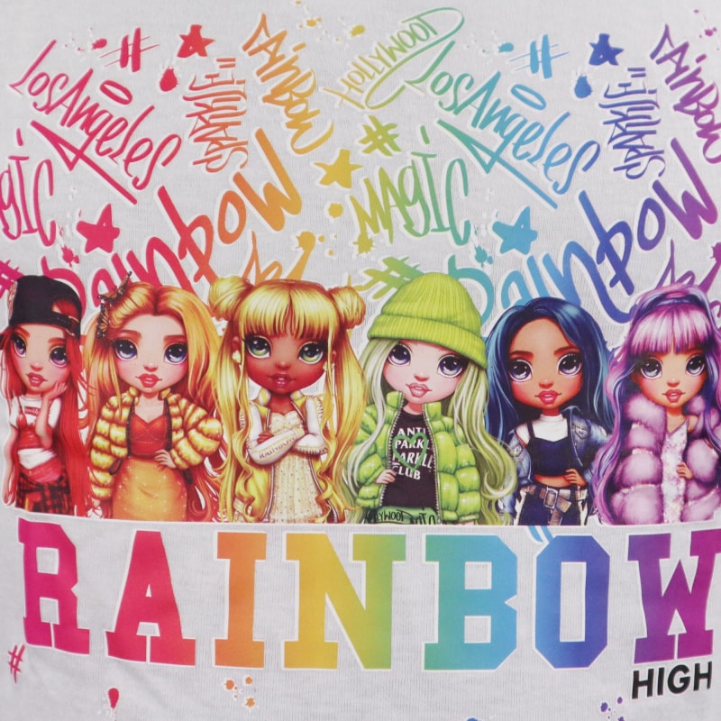 Rainbow High Sommerkleid Kinder Kleid - WS-Trend.de Mädchen kurzes 104 -134 Baumwolle