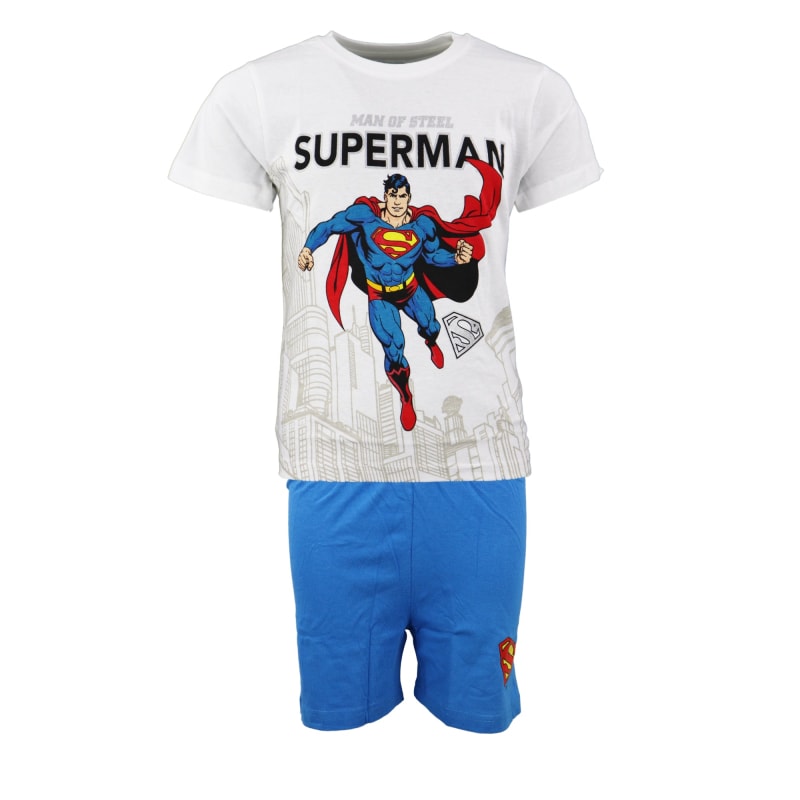 DC Comics Superman Kinder kurzarm Pyjama - WS-Trend.de für Jungen 98-128 Baumwolle