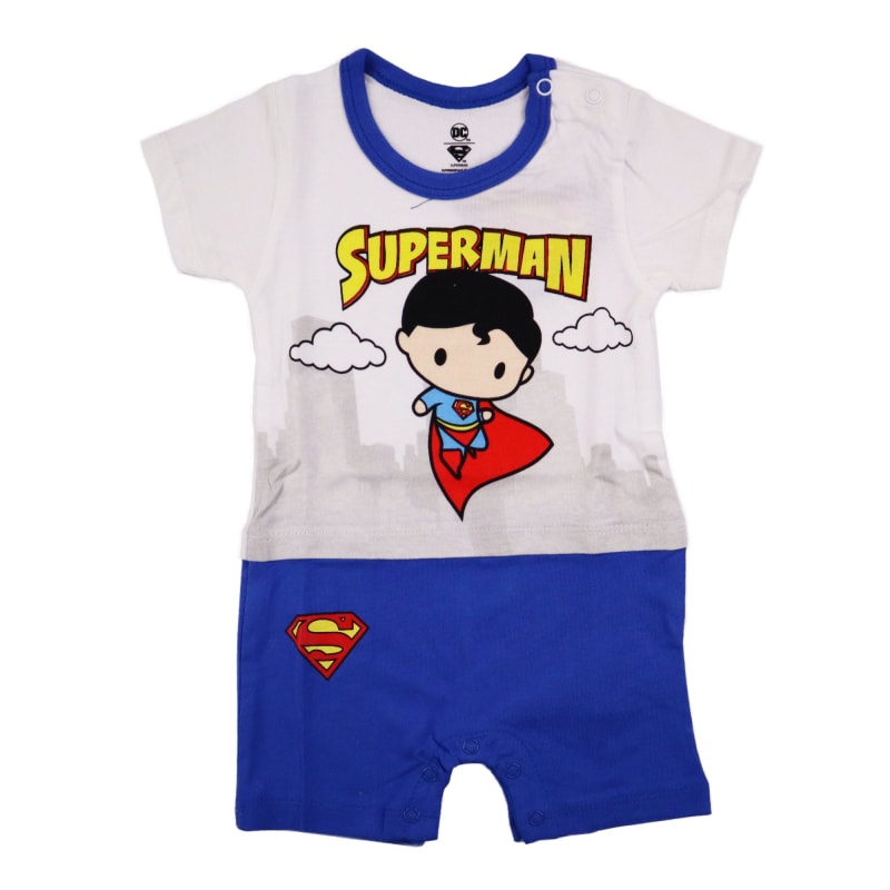 DC Superman Baby Kleinkind kurzarm Body Strampler - WS-Trend.de Schlafanzug Gr. 62 - 92