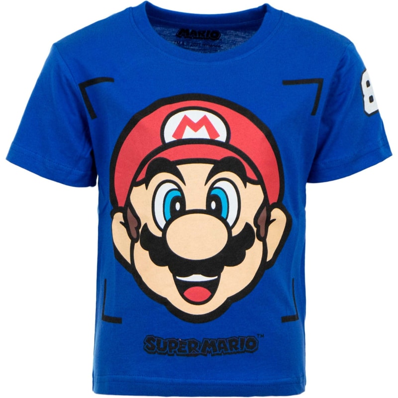 Super Mario kurzarm Kinder T-Shirt Baumwolle - WS-Trend.de Blau Jungen Kleidung 98-128