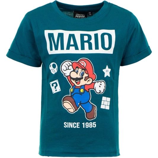 Super Mario SINCE 1985 kurzarm Kinder T-Shirt Baumwolle - WS-Trend.de Jungen Kleidung 98-128