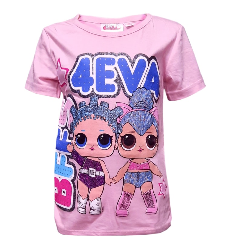 LOL Surprise 4EWA T-Shirt Grau Rosa - Gr 116 bis 152 - WS-Trend.de Kinder Suprise - für Mädchen