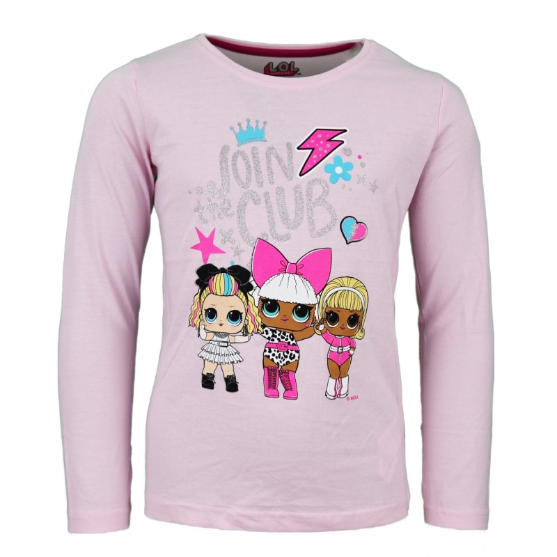 LOL Surprise Join the Club Kinder langarm T-Shirt - WS-Trend.de Suprise - Rosa für Mädchen 104 bis 134