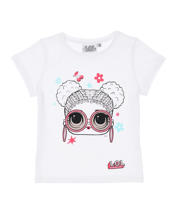 LOL Surprise Kinder T-Shirt Hellrot Weiß - Gr 92 bis 128 - WS-Trend.de Suprise - für Mädchen