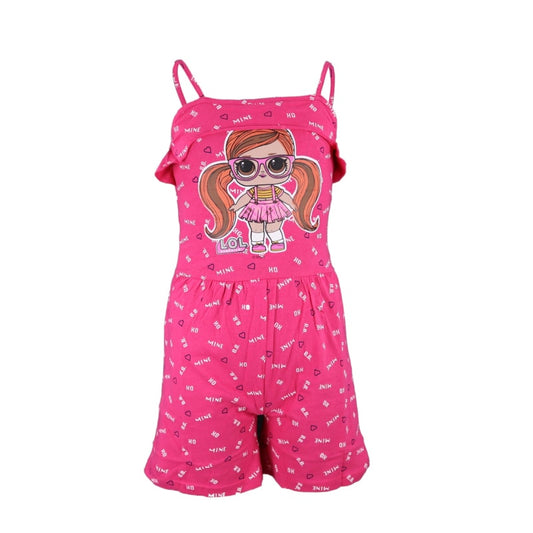 LOL Surprise kurzarm Kinder Jumpsuit Overall - WS-Trend.de Mädchen Pink 98 -128 Baumwolle